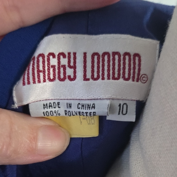 Maggy London Women's Royal Blue Wrap Dress For Office Or Party Size 10 - Picture 3 of 8